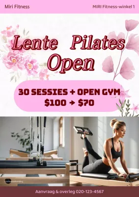 Promoot Pilates in roze en mooi