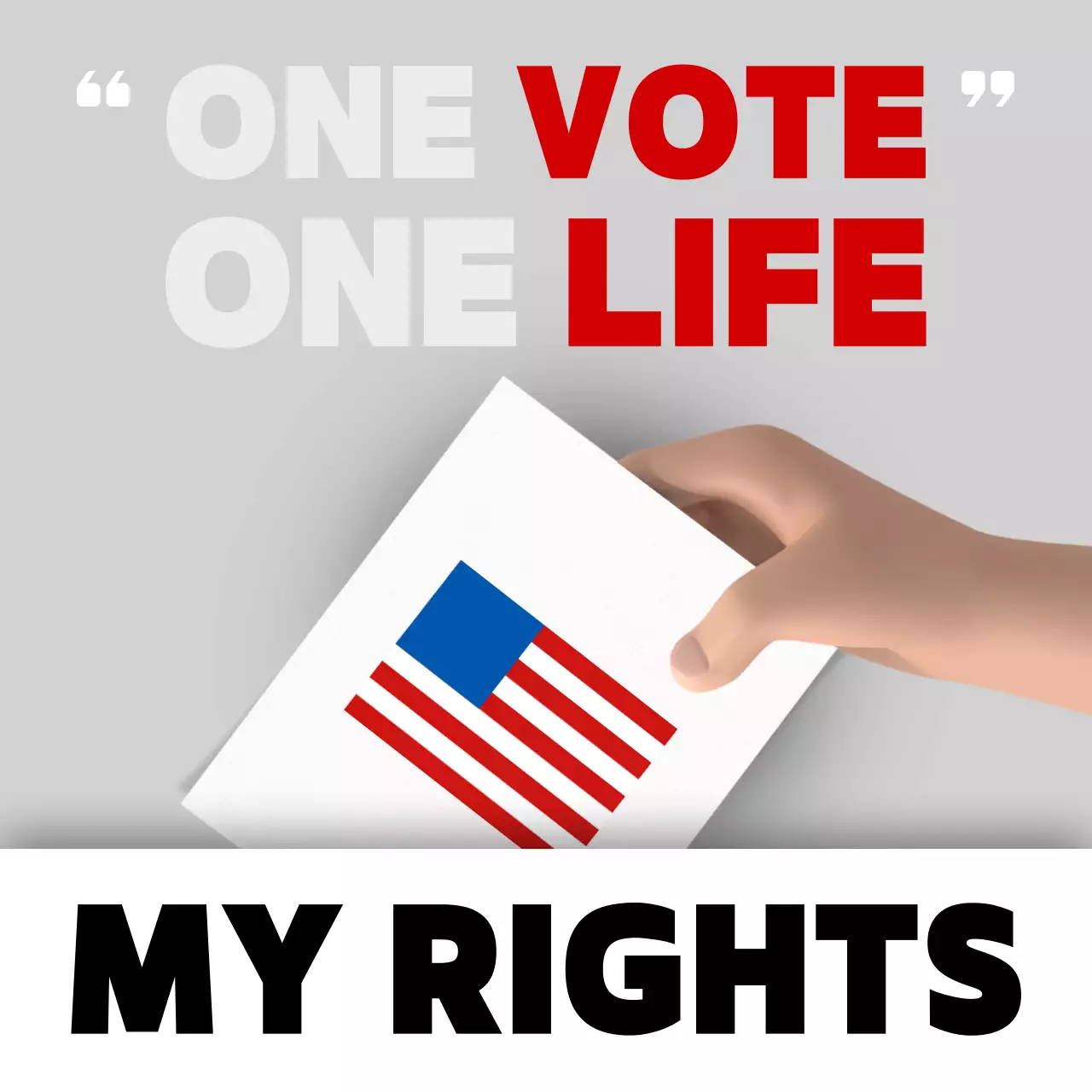 Red Modern Voting Announcement Social Media Post