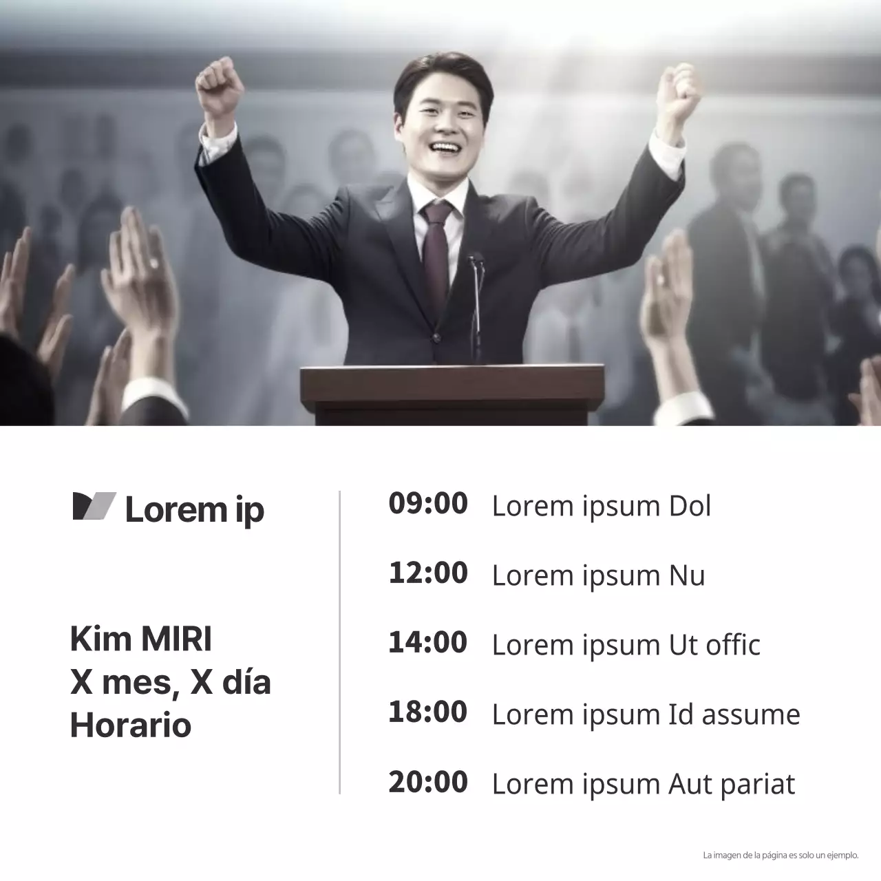 Una moderna campaña electoral en gris y negro explicada