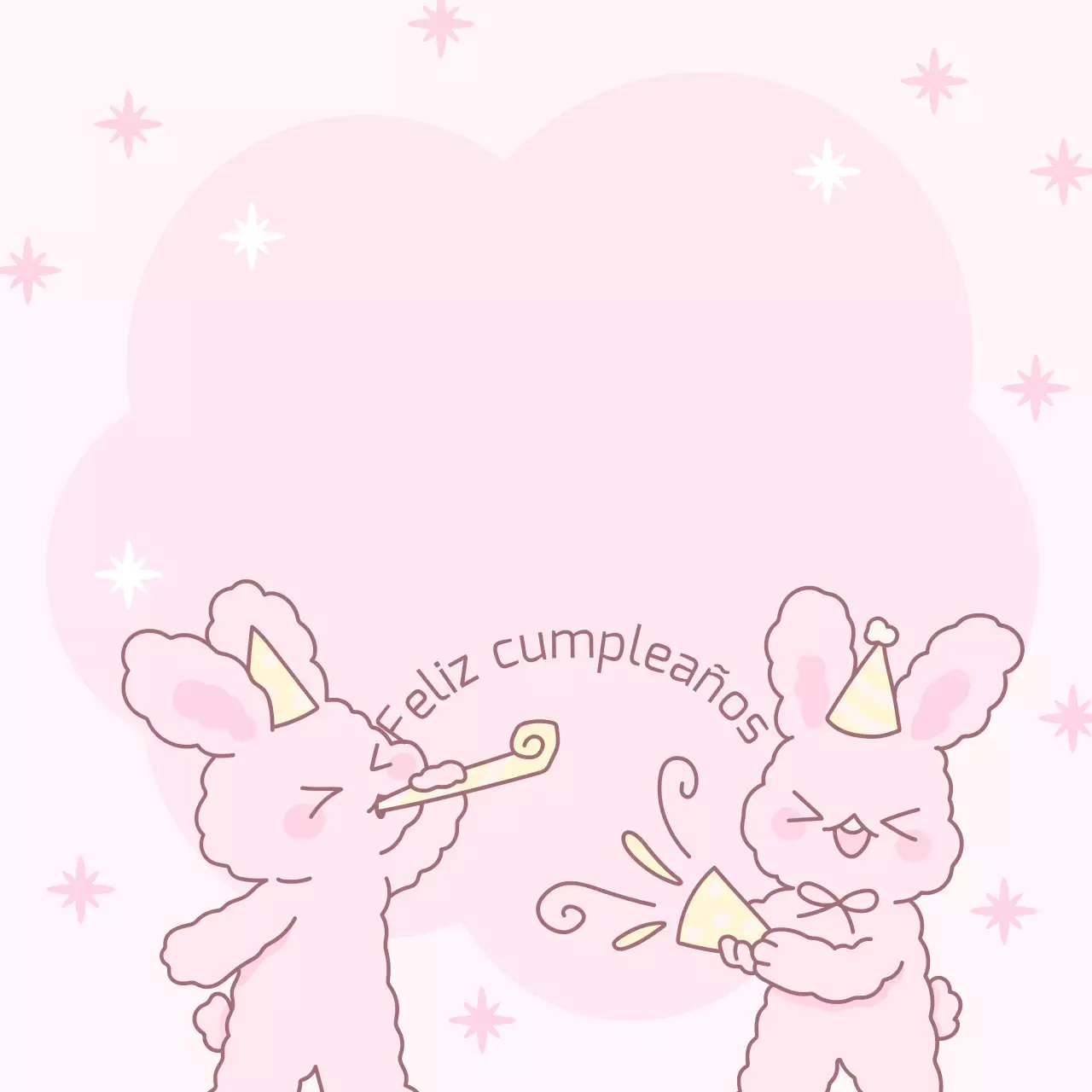 Bonito papel de felicitación rosa y amarillo