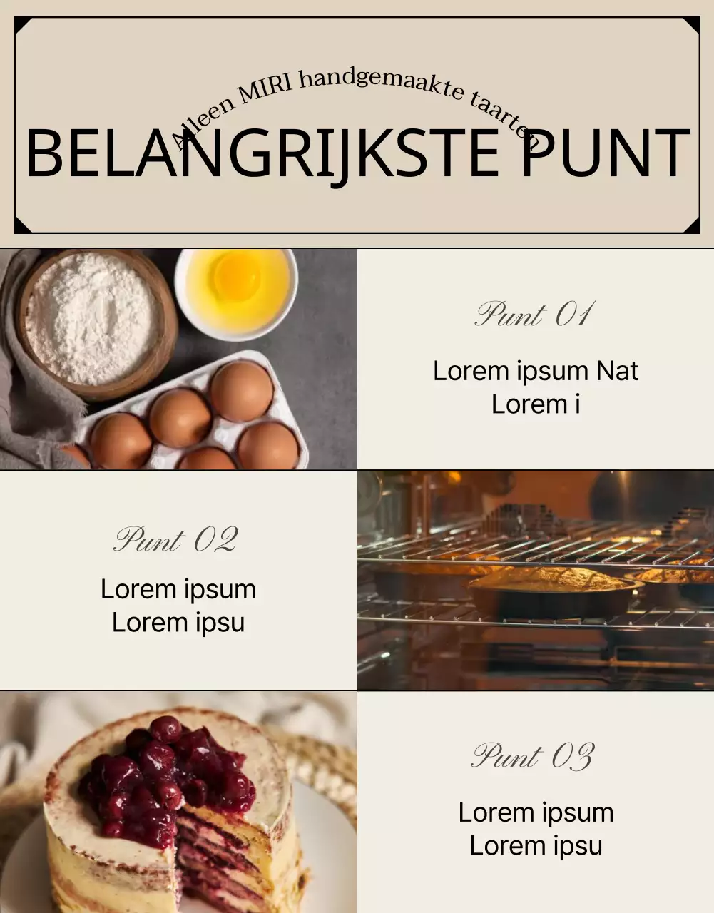 Een moderne bakkerij in beige promoten