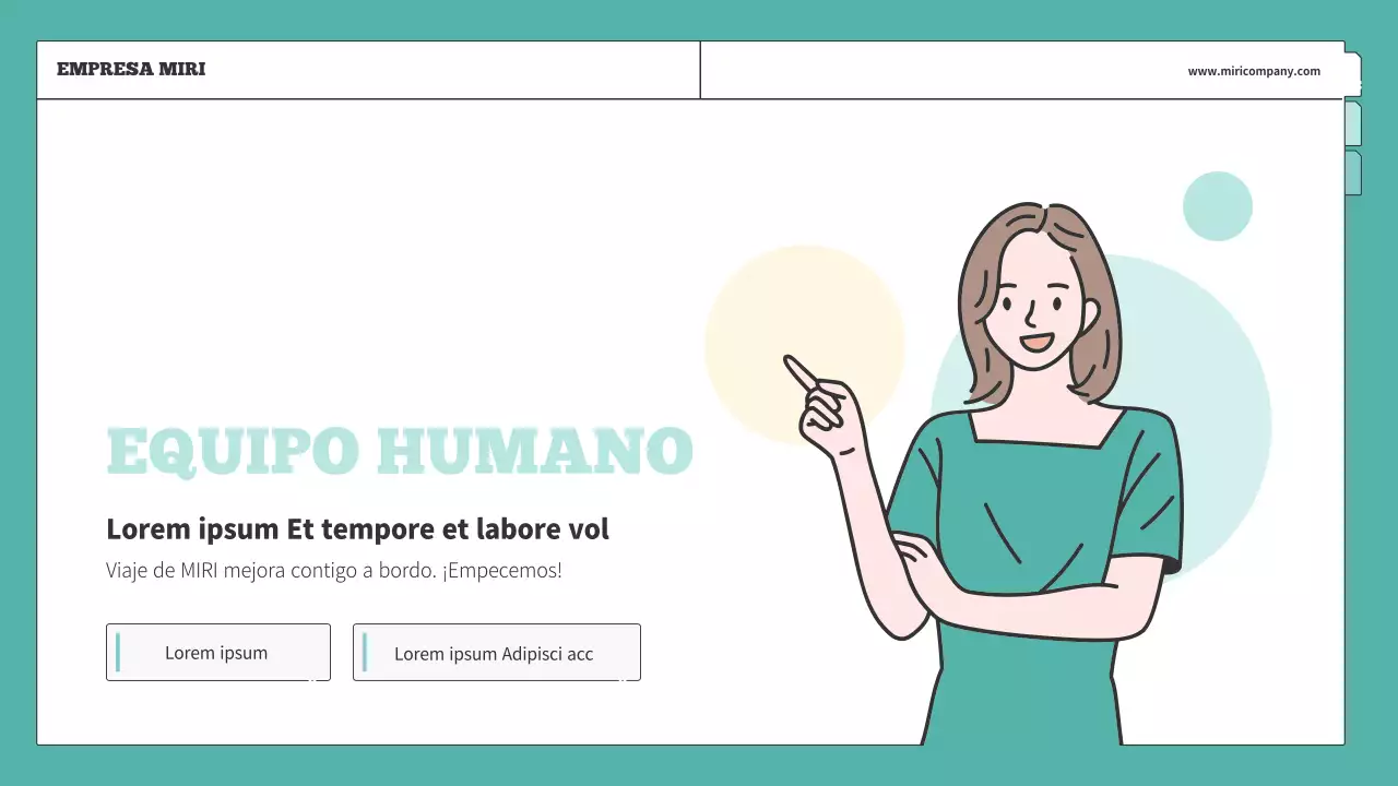 Formación sencilla en RRHH explicada en menta y amarillo