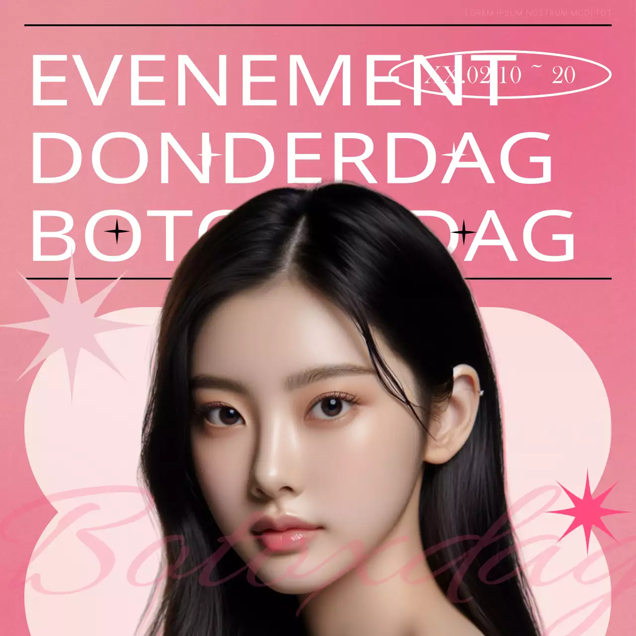 Klassieke botoxvullers in roze en hot pink promoten