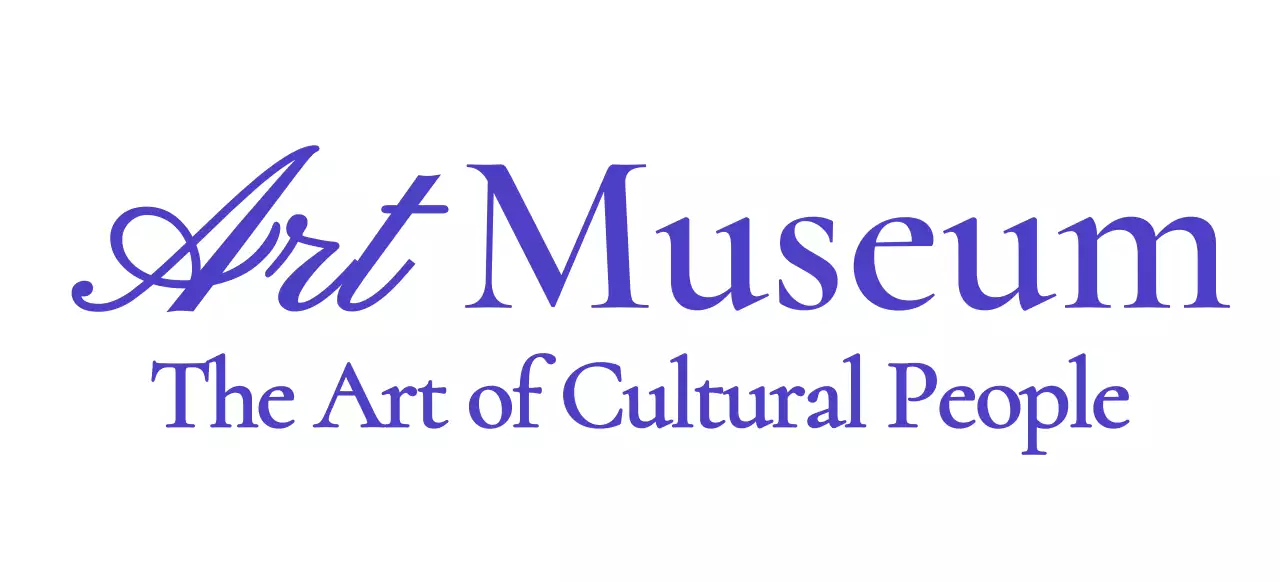 An art museum logo with a classy cursive concept