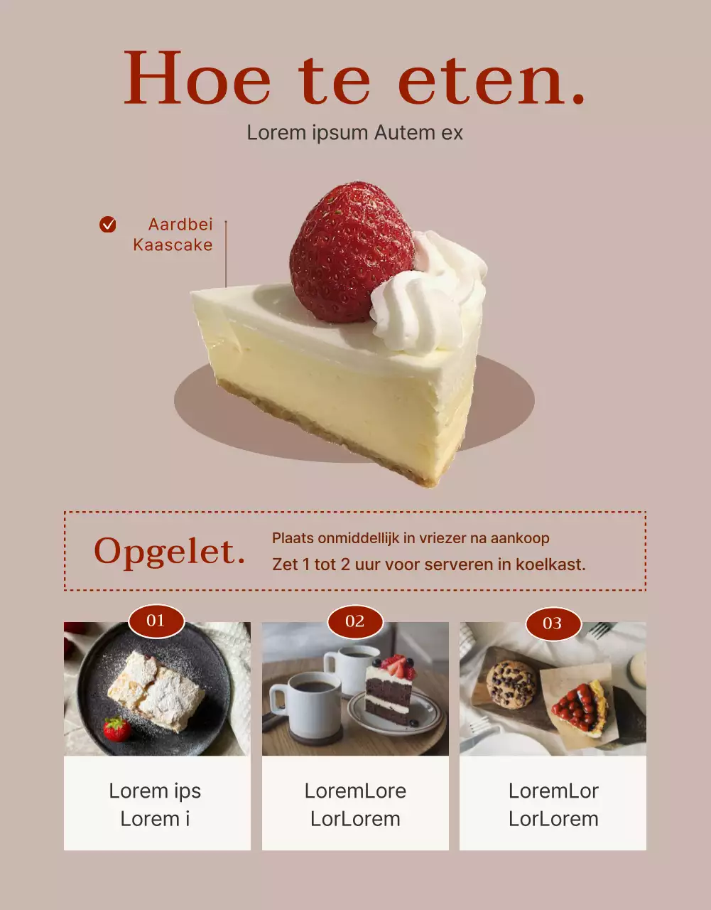 Promoot een schattige bakkerij in rood en roze