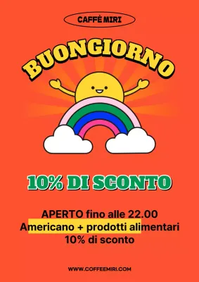 Promuovete il vostro evento Pop Art Cafe in arancione