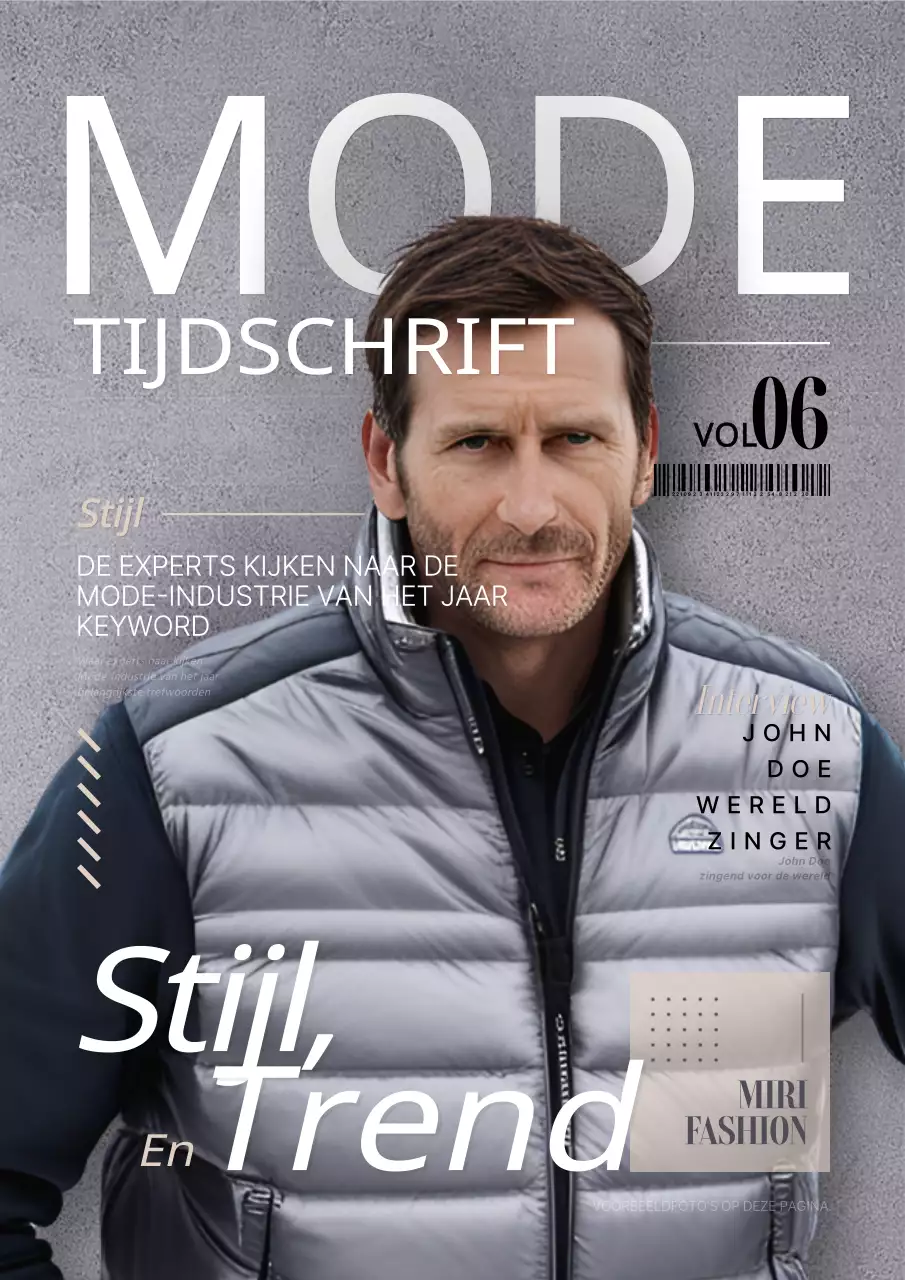 Trendy modetijdschriften in grijs en beige