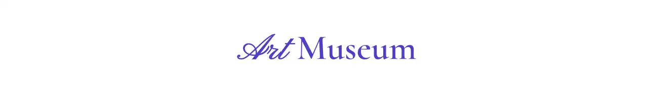 Logo museum dengan konsep kursif yang berkelas