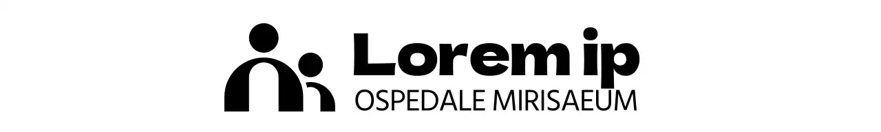 Logo ospedaliero semplice e illustrato