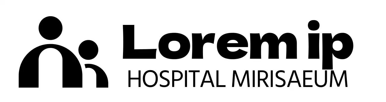 Logotipo de hospital ilustrado y sencillo