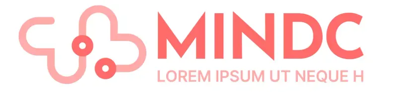 Diseño en color para una organización de voluntarios con un icono de un corazón y un estetoscopio