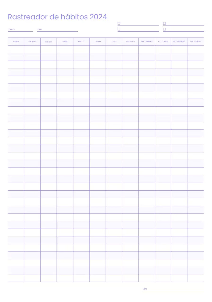 Diseño de seguidor de hábitos con un sutil tema morado