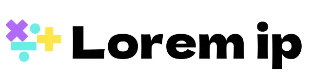 Concepto de logotipo de escuela de matemáticas con símbolo matemático multicolor