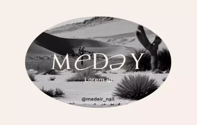 Marco de fotos redondo en beige Lujoso salón de manicura