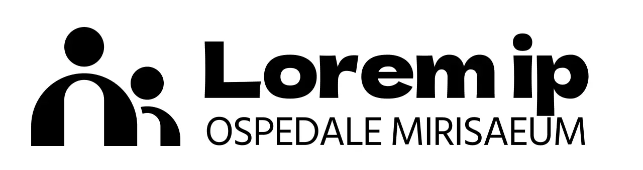 Logo ospedaliero semplice e illustrato