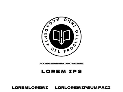 Promozione di un'agenzia di ammissione all'istruzione con un logo a simbolo circolare