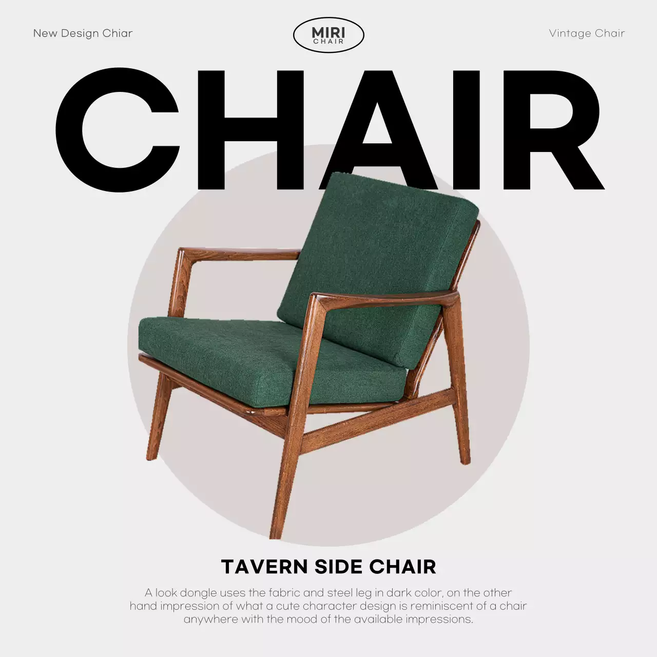 緑 ヴィンテージ 椅子 パンフレット Instagram カルーセル