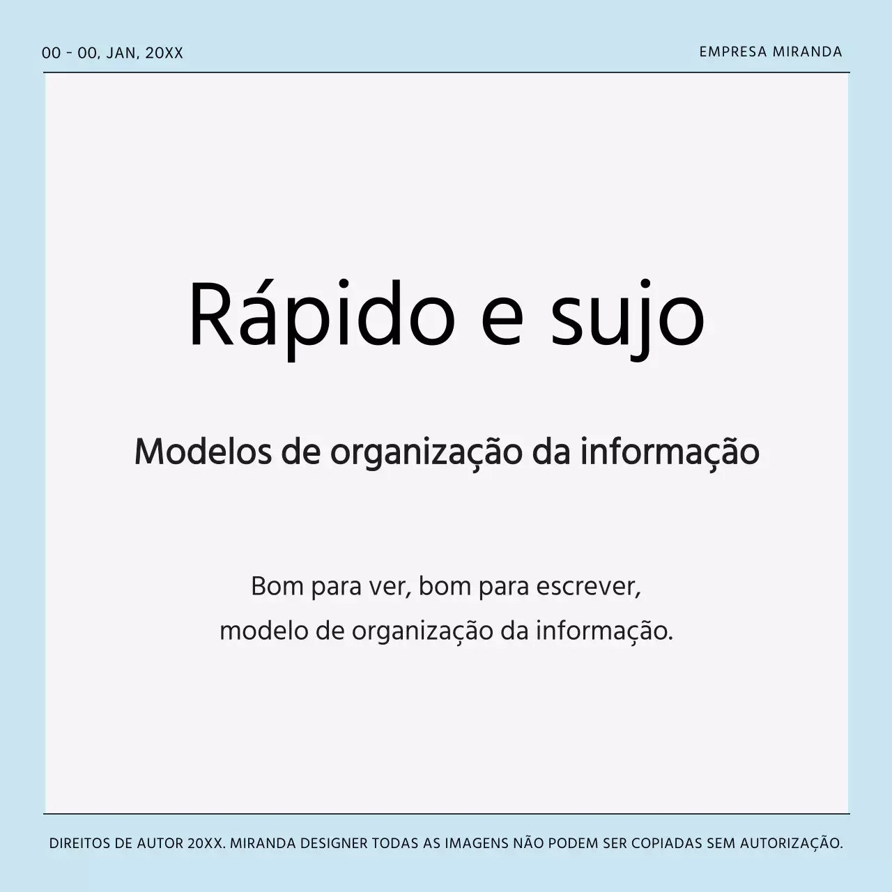 Um modelo de publicação simples e organizado em azul claro e cinzento