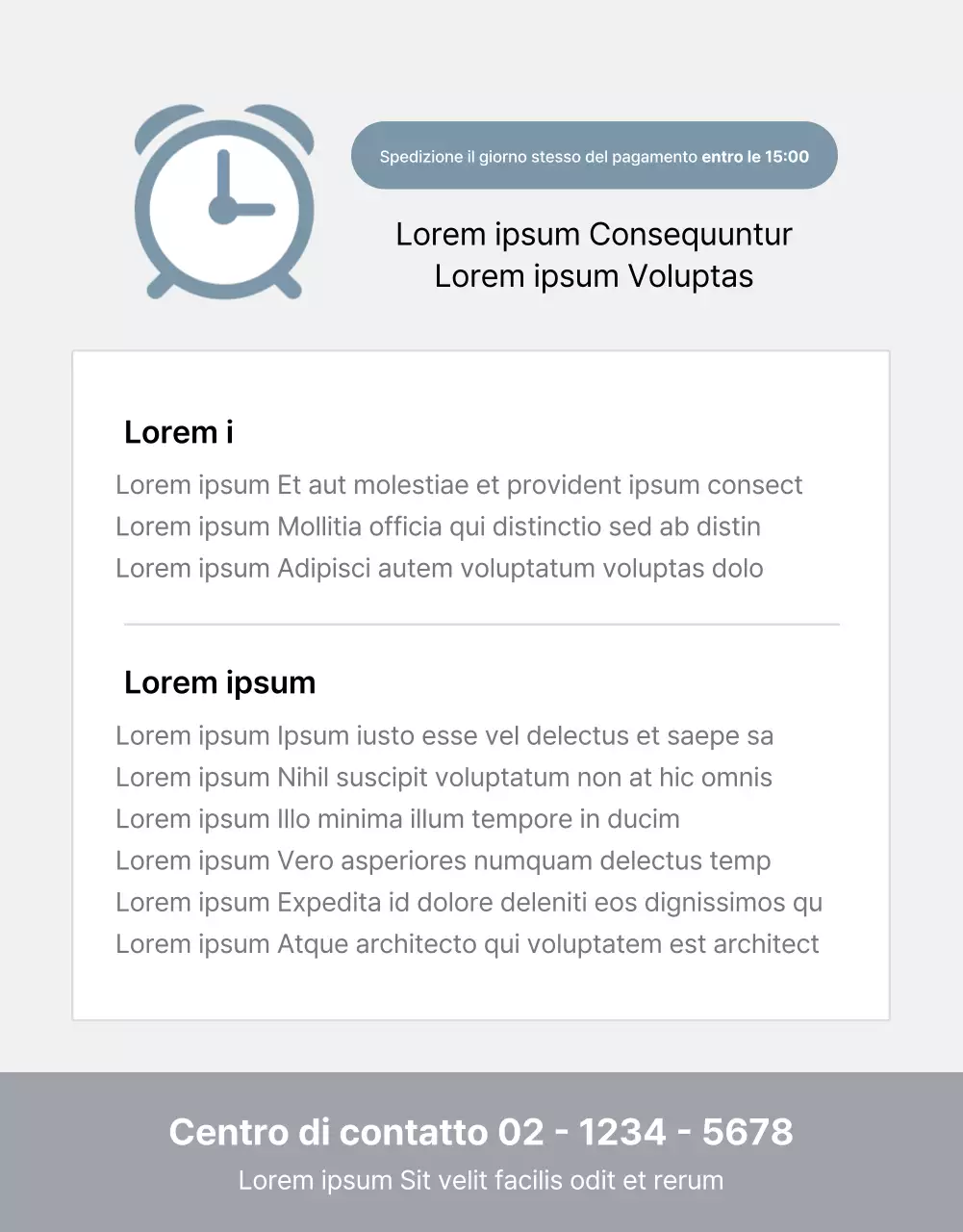 Promuovere i prodotti per la vendita di mobili semplici grigi e blu