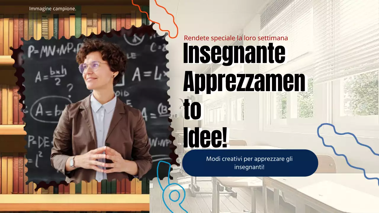 Guida al riconoscimento della Giornata degli insegnanti geometrica beige e blu