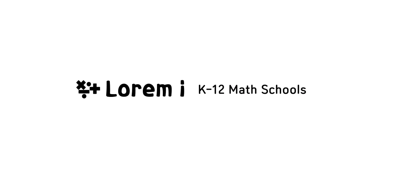 Math school with math symbol logo concept