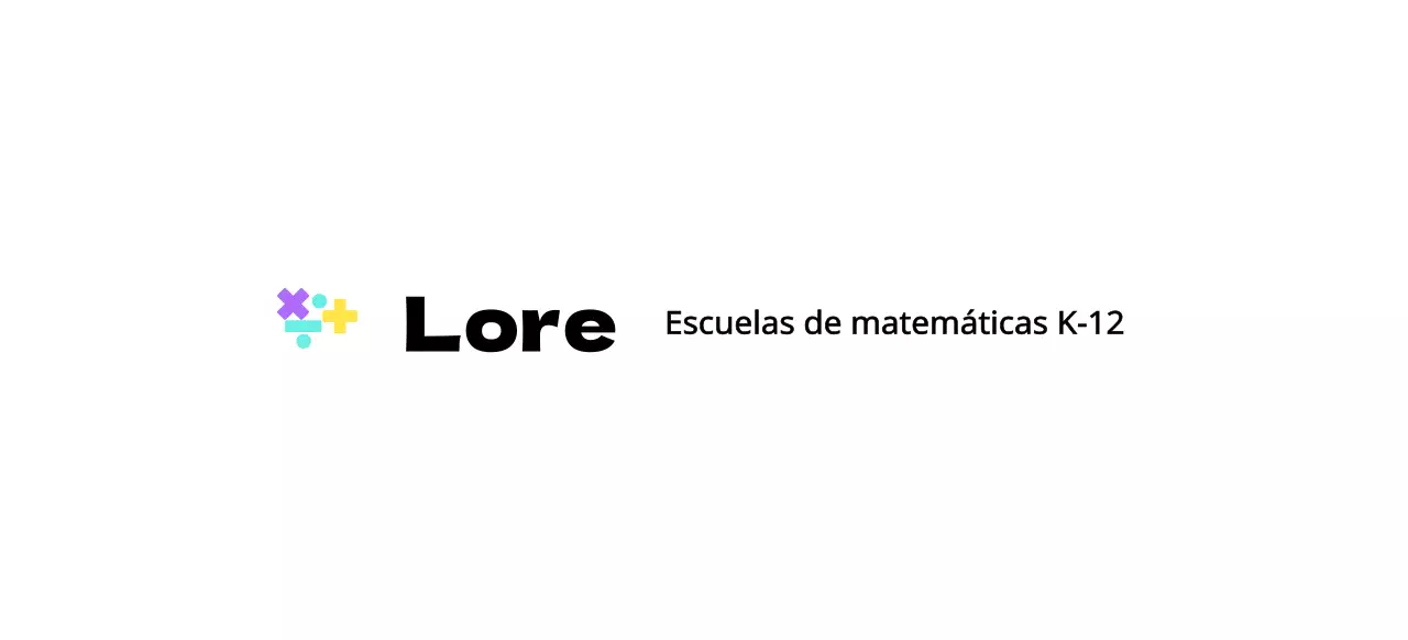 Concepto de logotipo de escuela de matemáticas con símbolo matemático multicolor