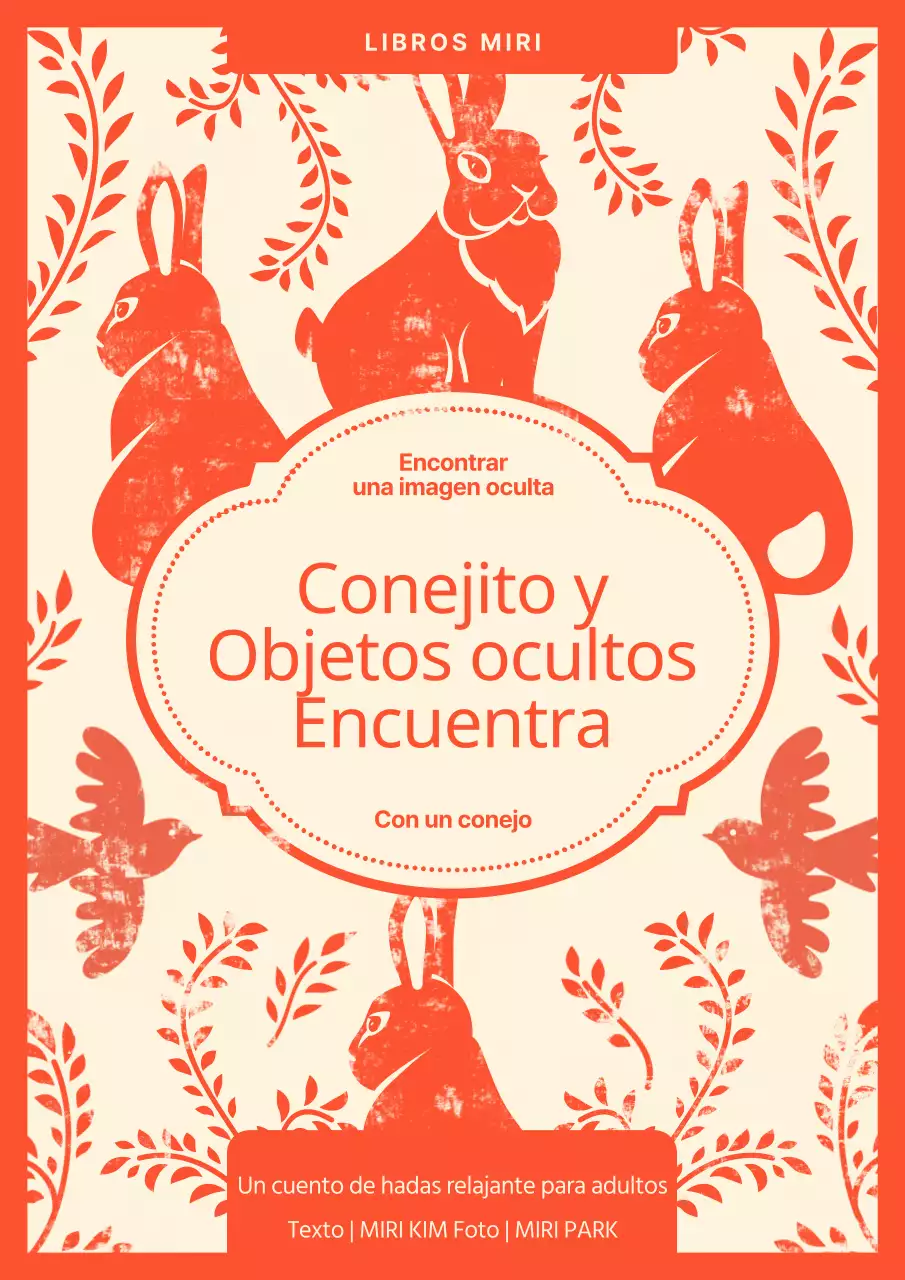 Portada de libro infantil vintage en rojo y beige