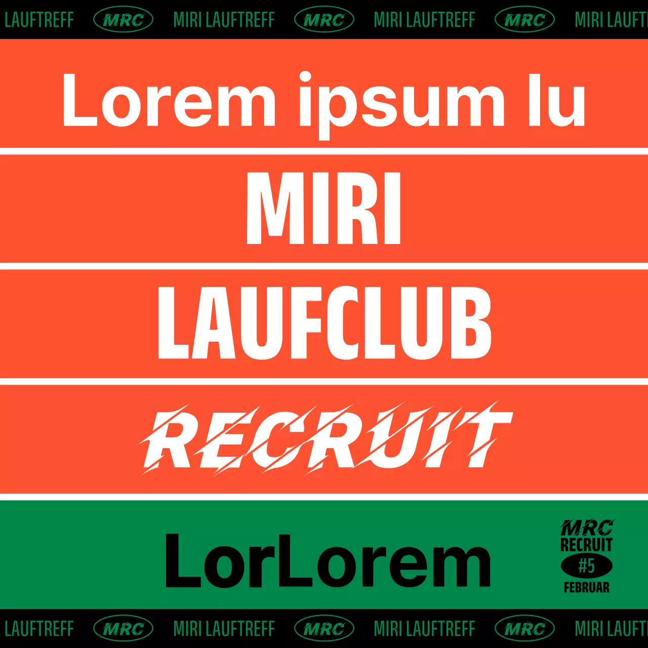 Mitglieder für einen kitschig-orangenen Laufclub werben