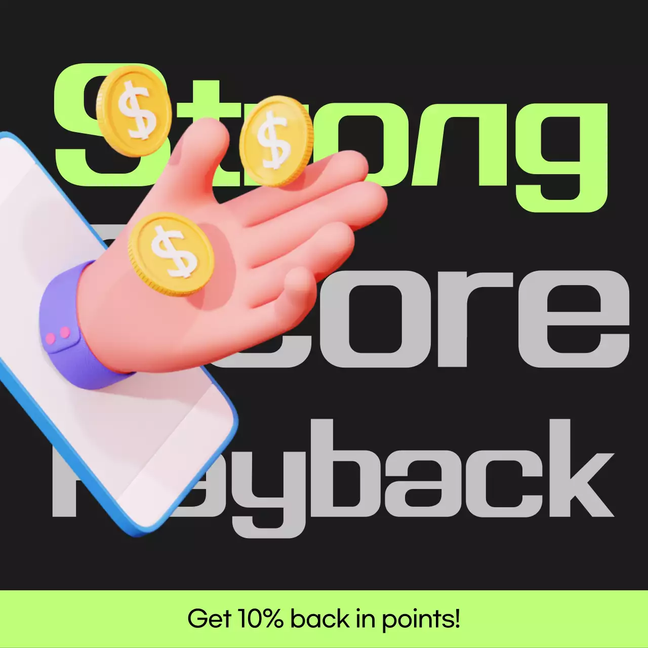 Bài đăng hoàn vốn điểm cyberpunk màu đen và xanh nhạt