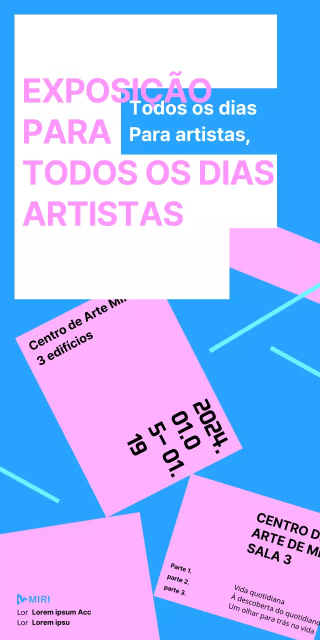 Promover uma exposição de arte viva em cor-de-rosa