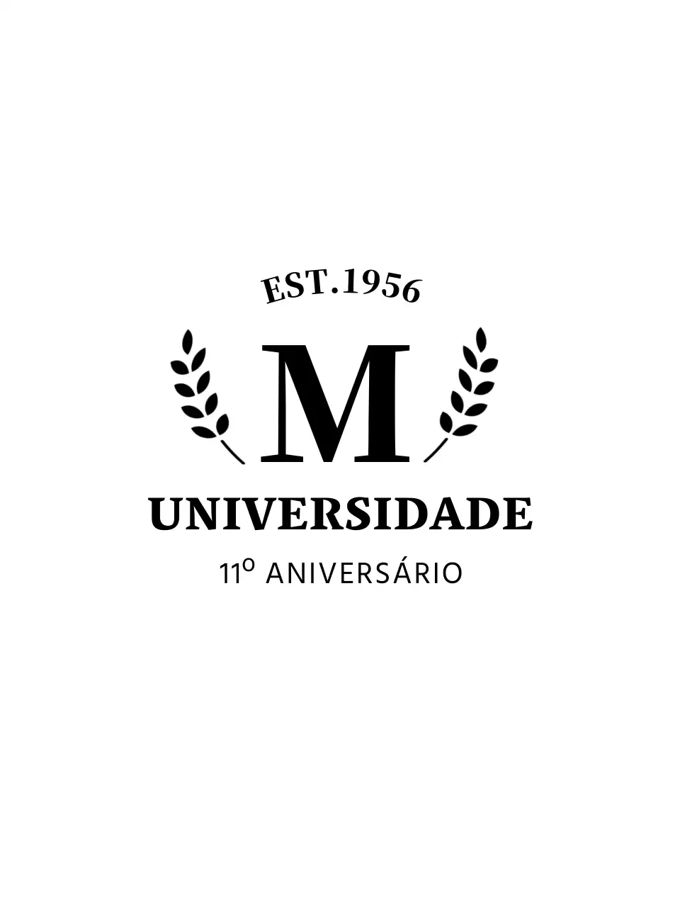 Lembrança universitária de conceito simples com logótipo de louro