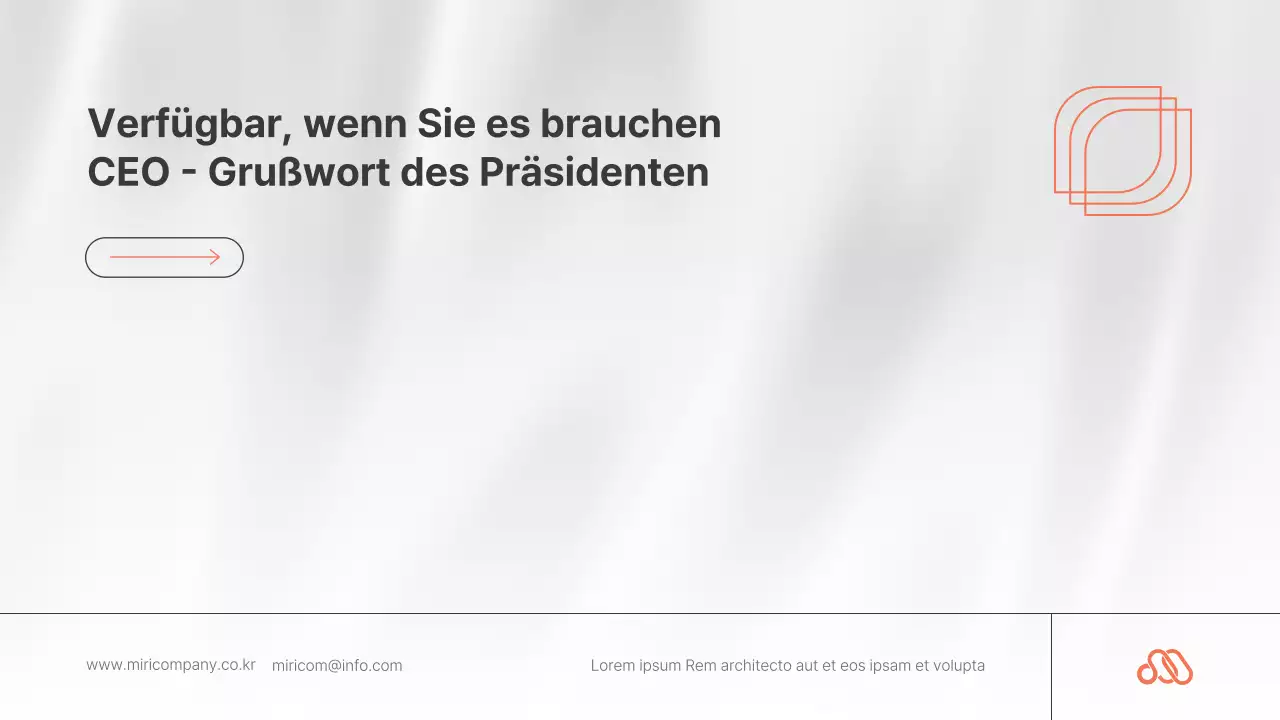 Ein einfaches, orange-schwarz-weißes Anschreiben