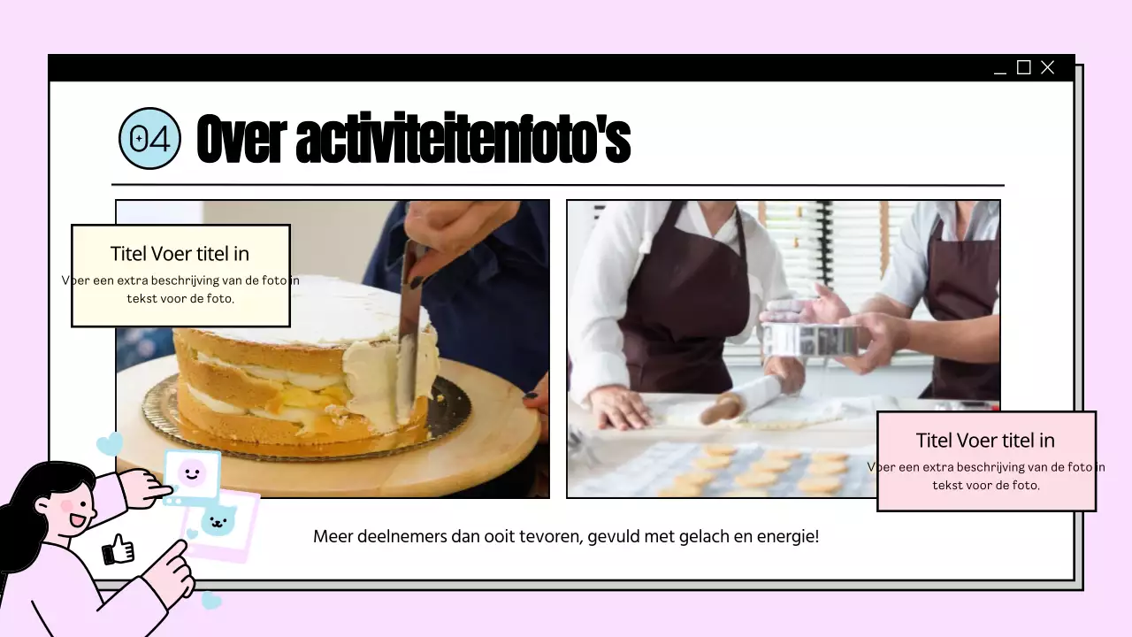 Een overzicht van de activiteiten in de gele gemeentelijke centra in de presentatie