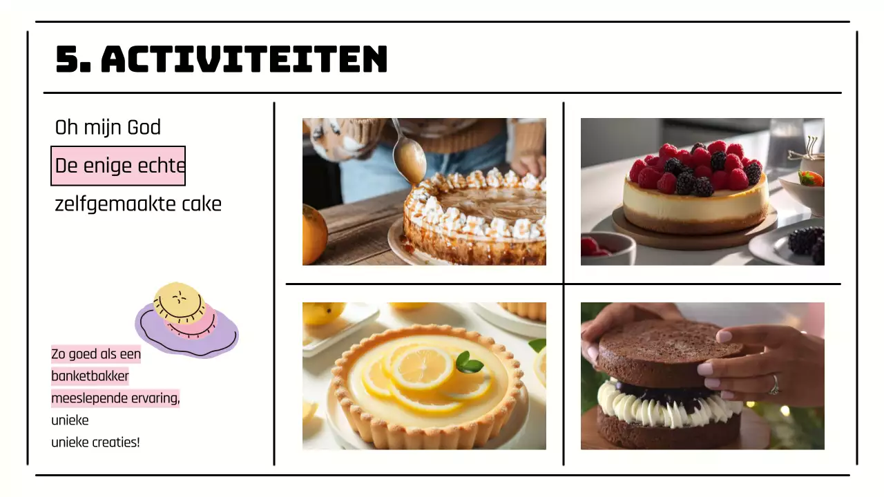 Presentatie van een mooie roze activiteit in een jeugdcentrum