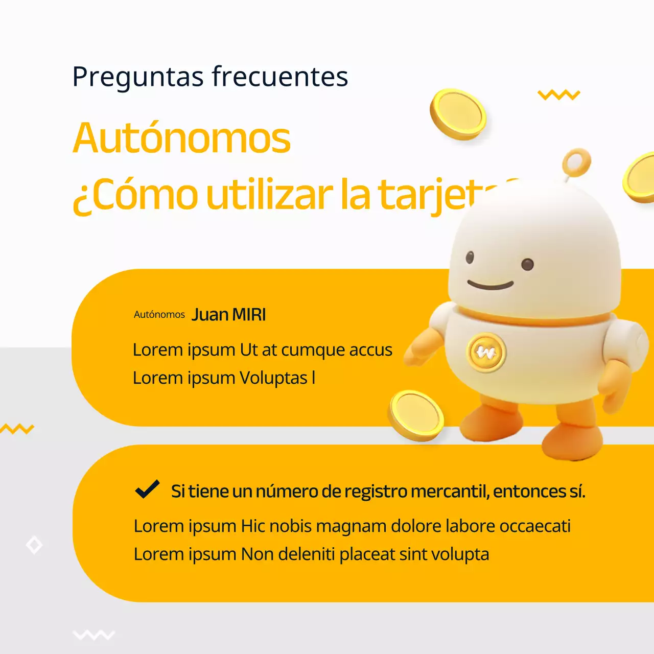 Promoción de una empresa fiscal y contable moderna en amarillo y negro