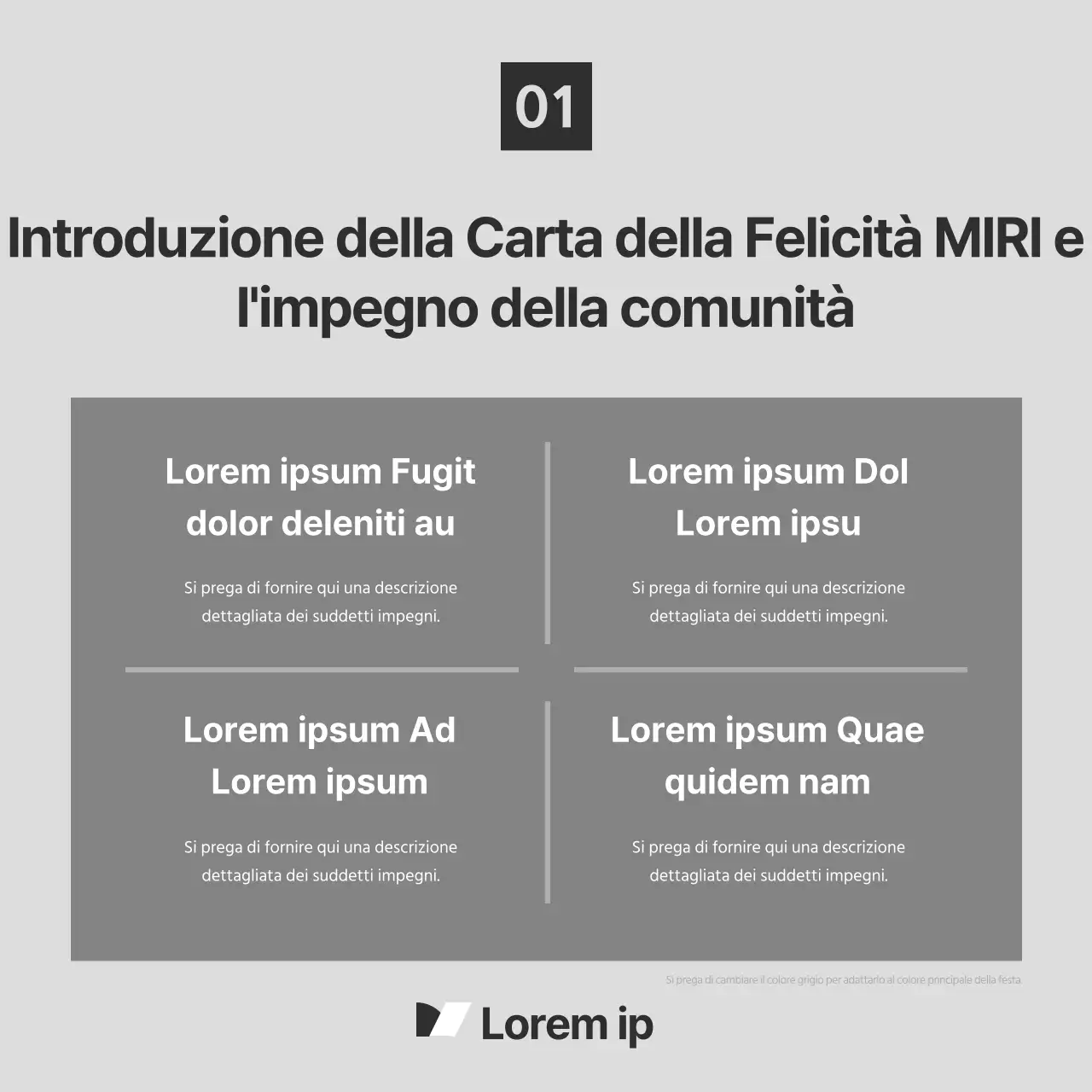 Una moderna campagna elettorale in grigio e nero spiegata