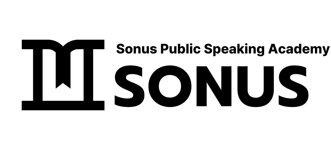 Speech school design with a podium icon