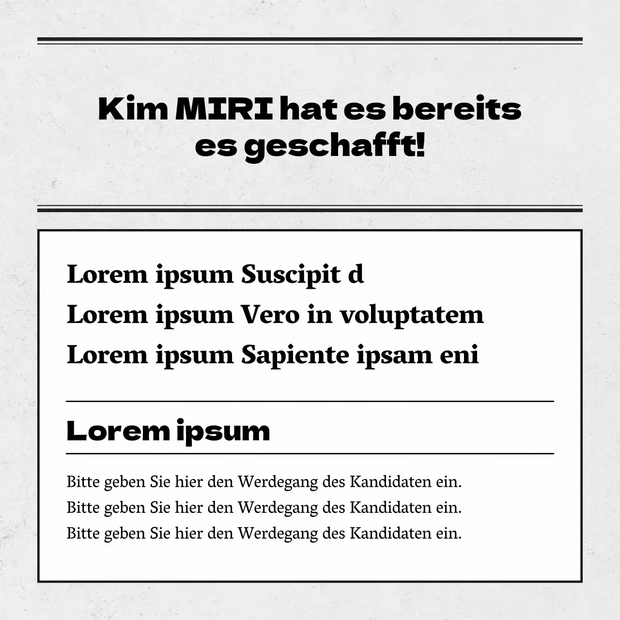 Schwarz und weiß, einfache Wahlwerbung