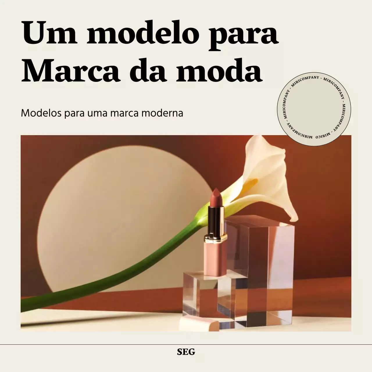 Um briefing de marca simples em bege