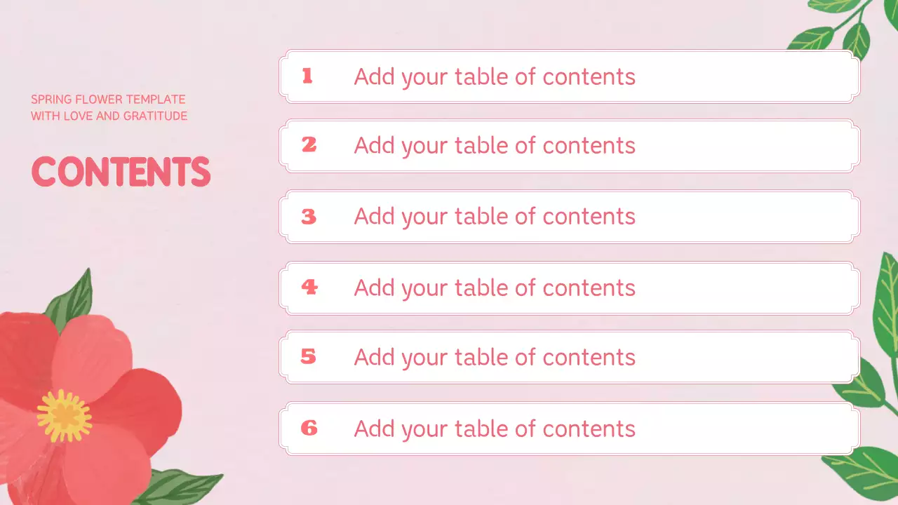 Pink Floral Spring Template Guide Presentation