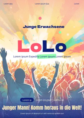 Bekanntmachung des Treffens zur Unabhängigkeit der Jugend in Gelb und Indigo