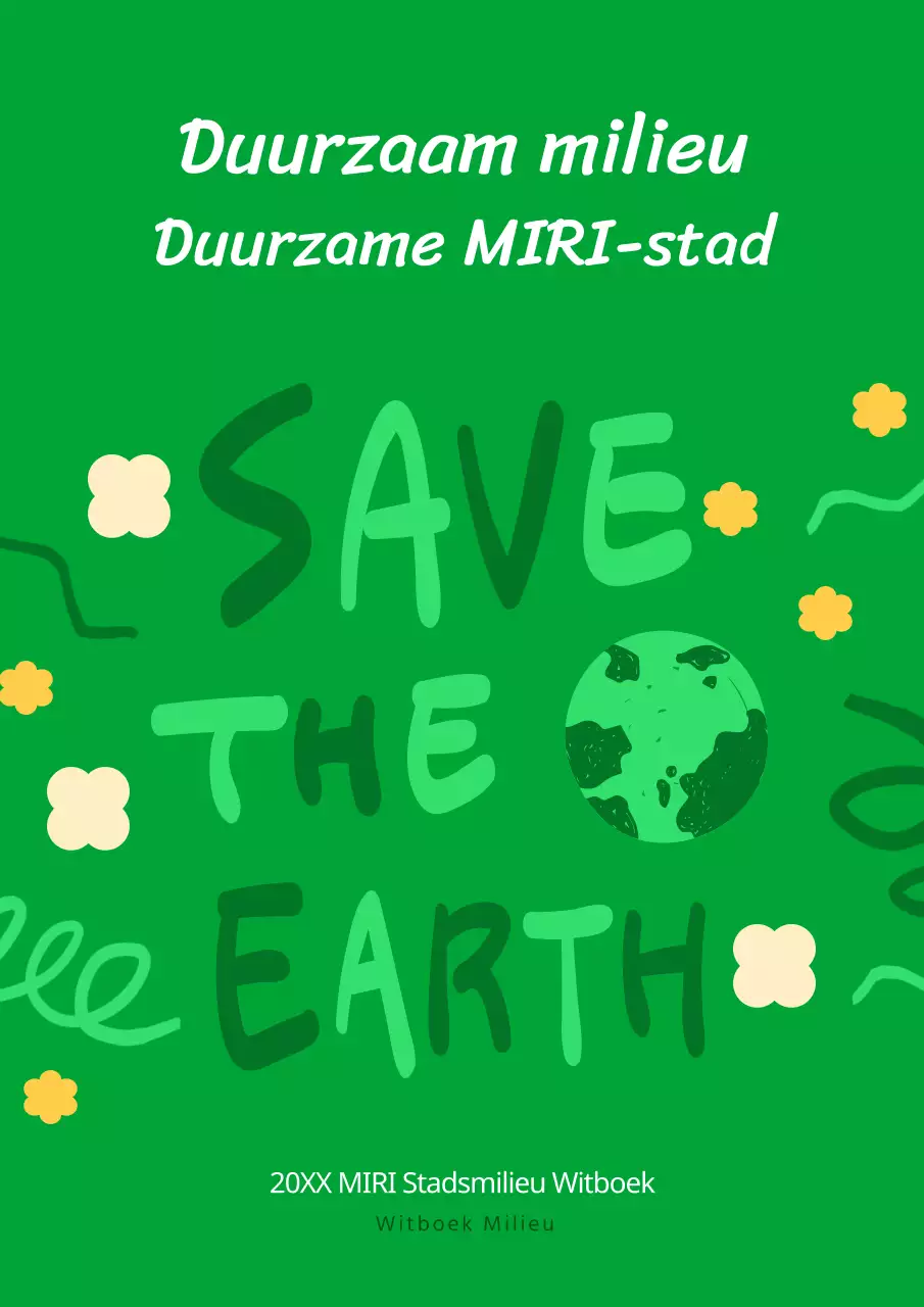 Mooie groene en witte milieuvriendelijke papieren omslag