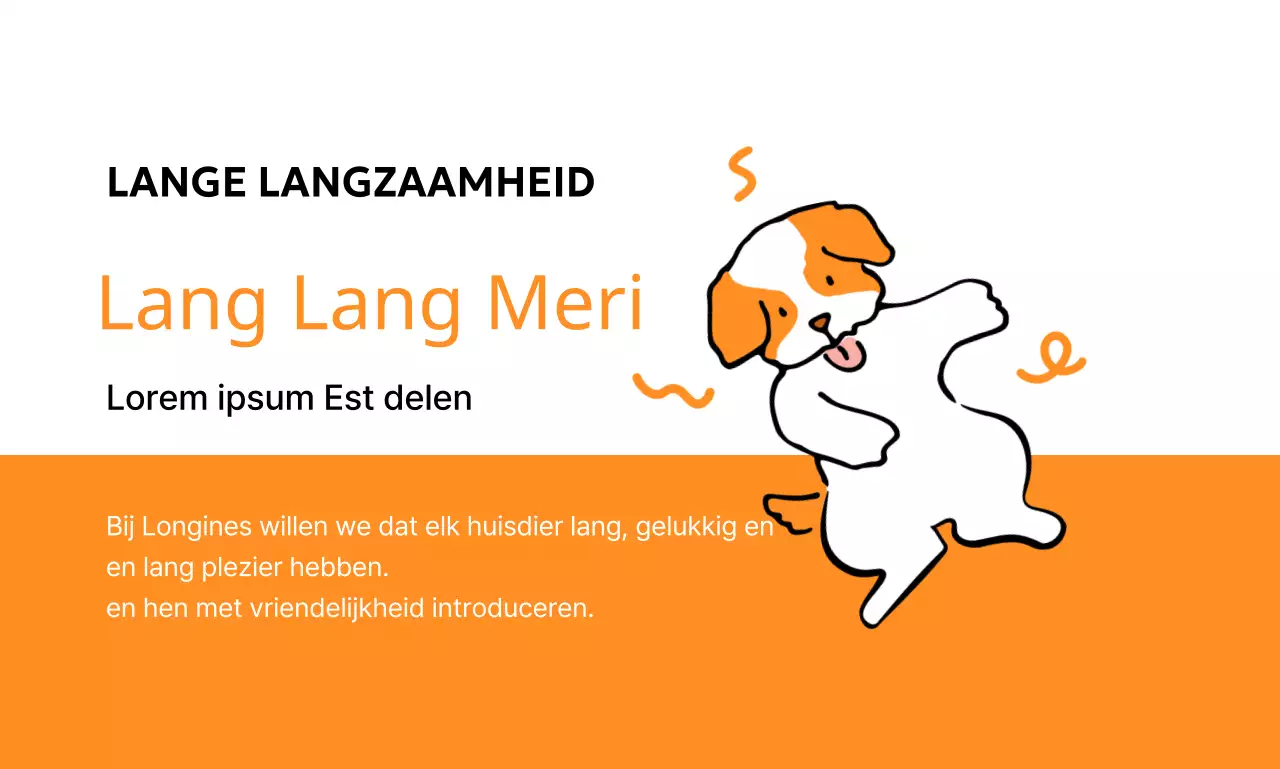 Promotioneel ontwerp met puppy-illustraties en beschrijvende tekst