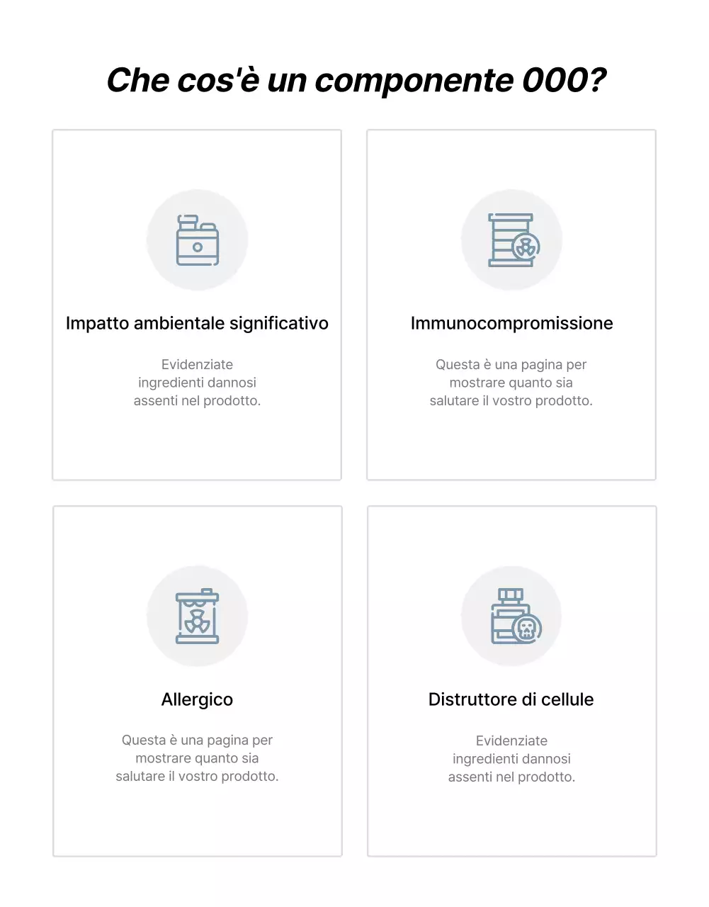 Promuovere i prodotti per la vendita di mobili semplici grigi e blu