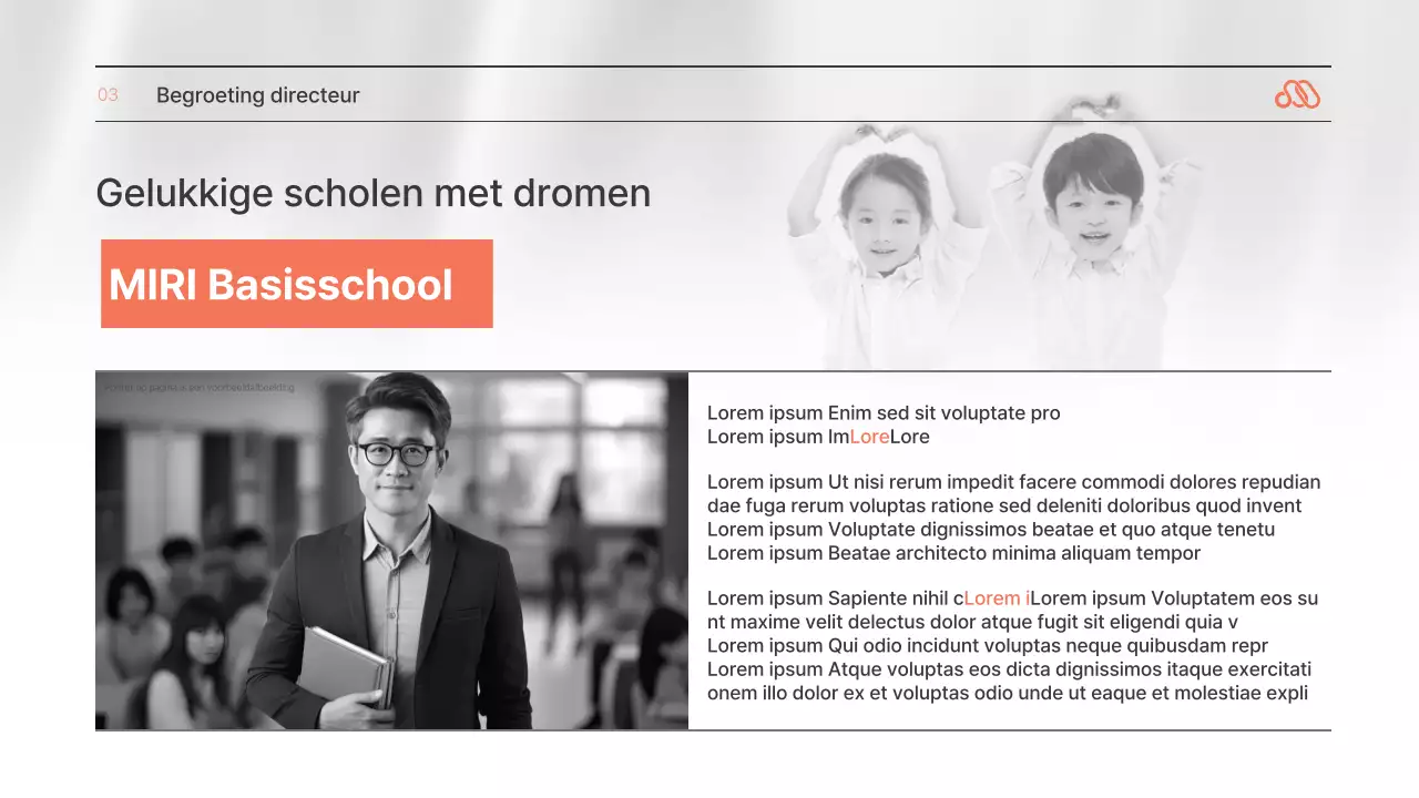 Een eenvoudige, oranje-en-zwart-witte sollicitatiebrief