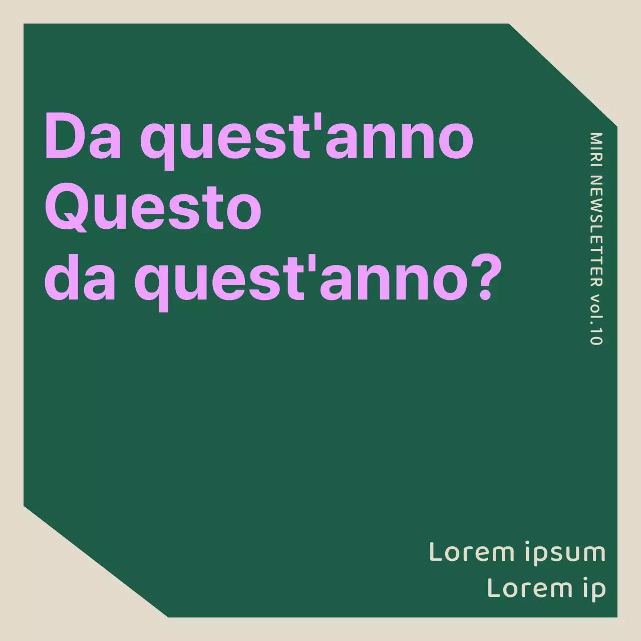 Copertina principale di tendenza in menta e rosa