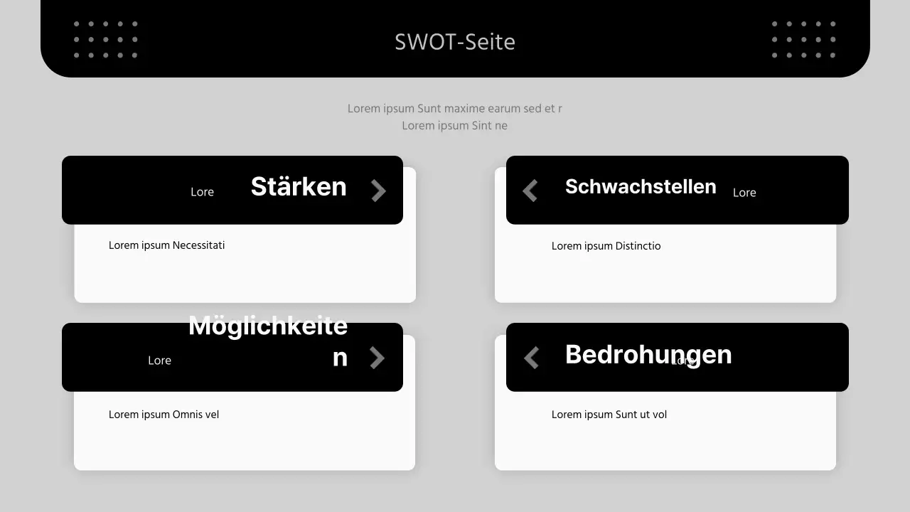 Ein modernes Geschäftsangebot in Schwarz und Weiß