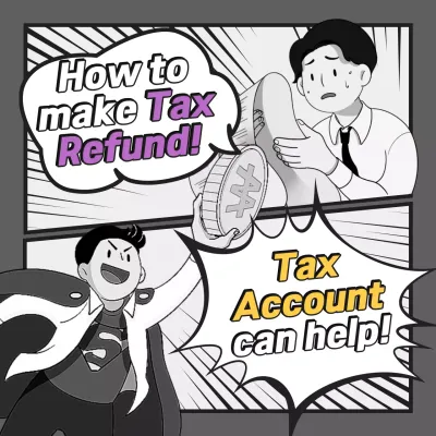 Emphasize purple and yellow to promote tax accounting