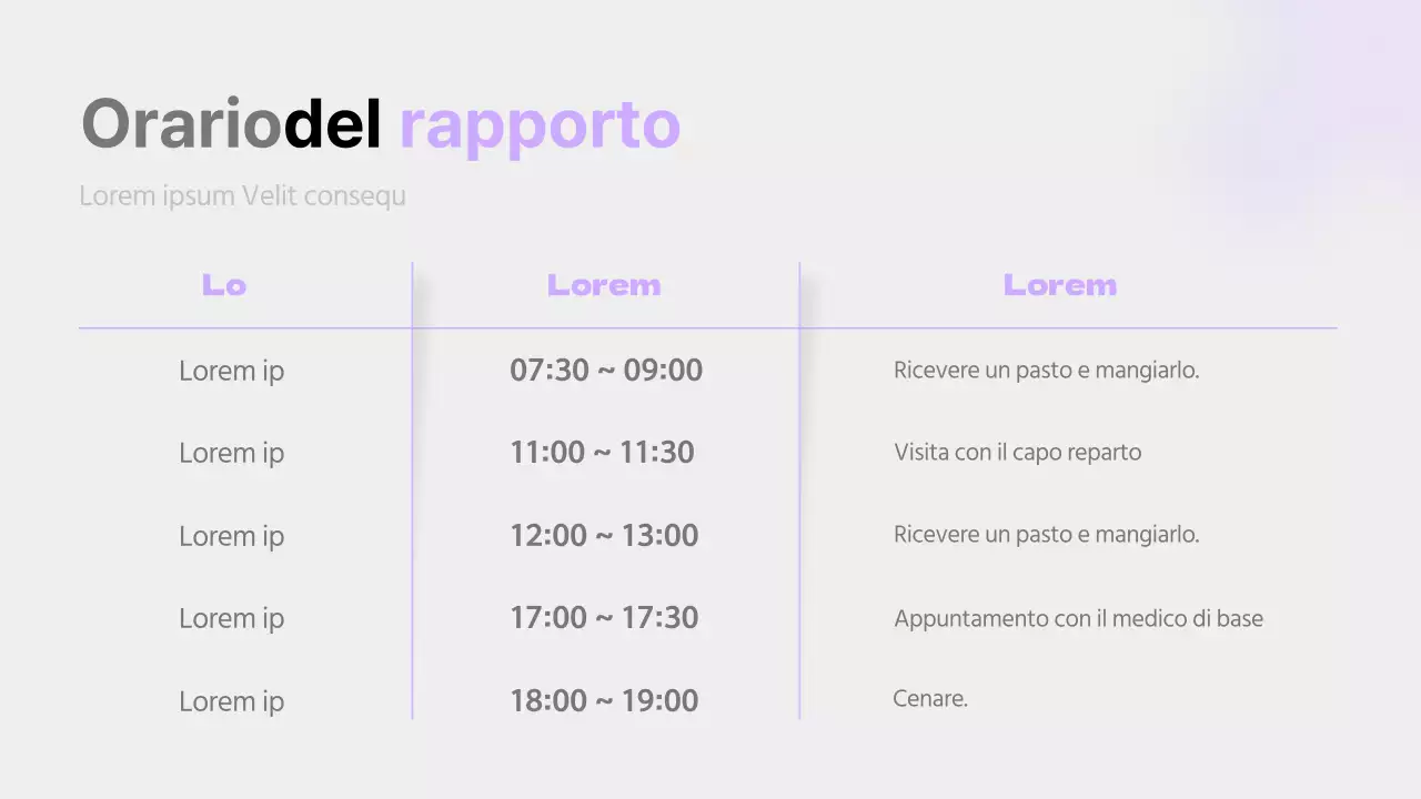 Una relazione semplice in malva e grigio