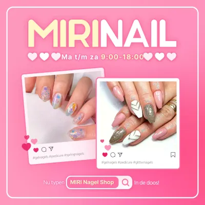 Een virale advertentie voor een schattige roze nagelsalon